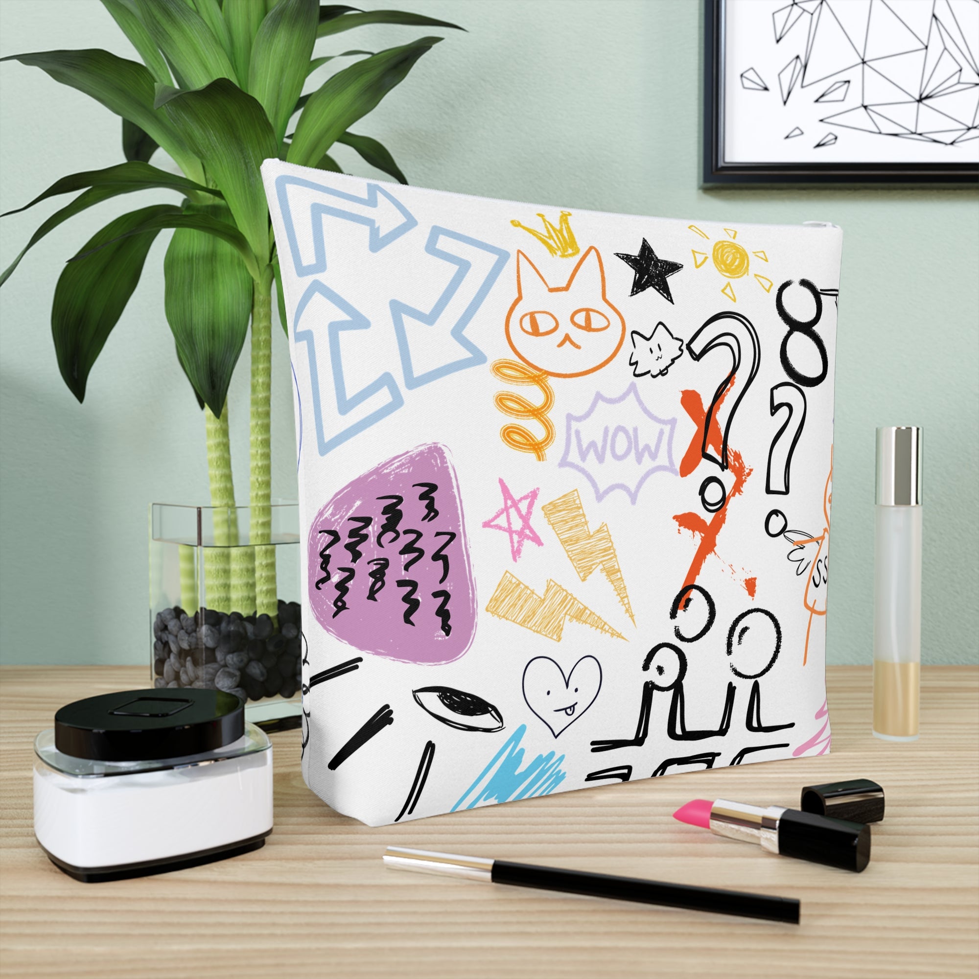 COLOR ME CRAZY cotton cosmetic bag