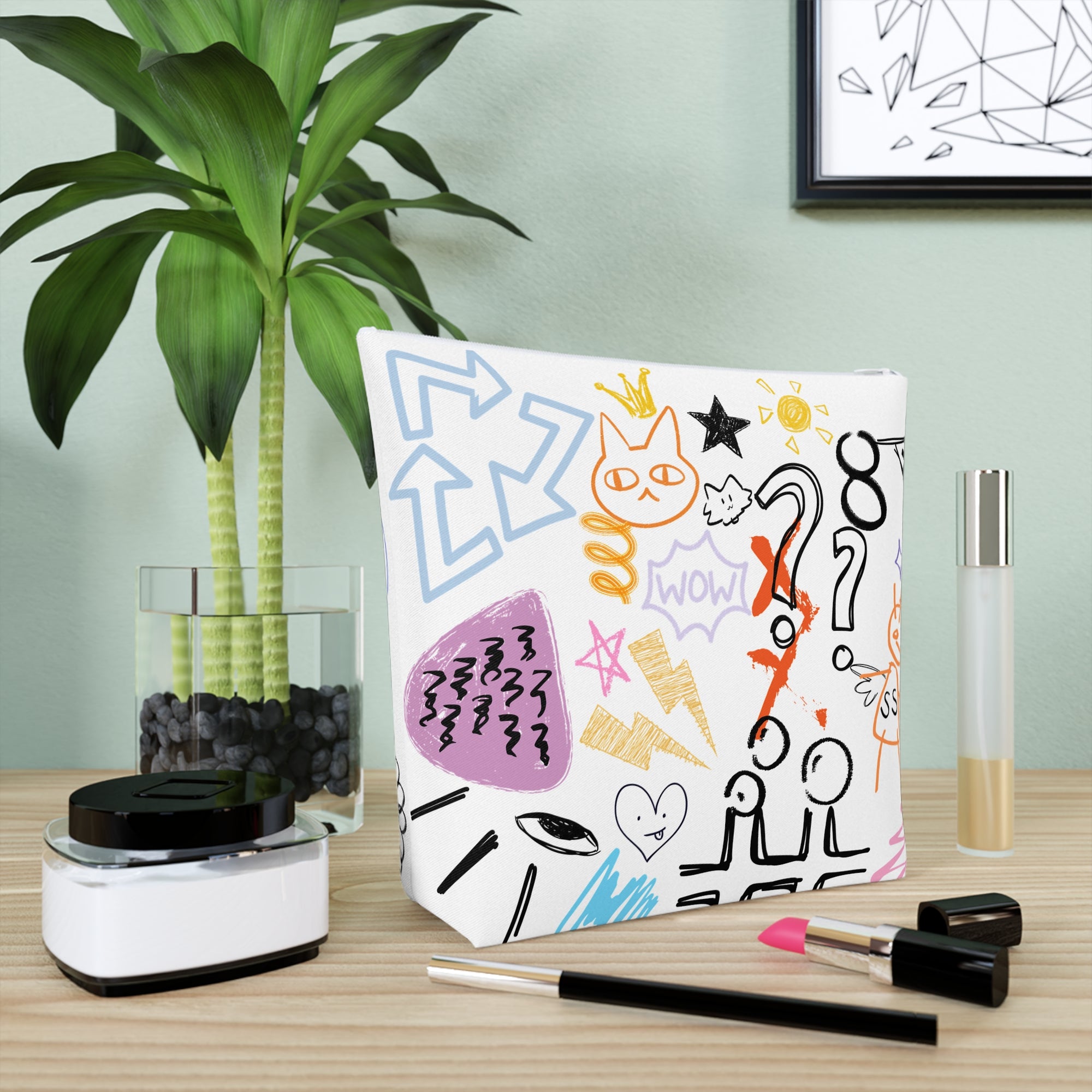 COLOR ME CRAZY cotton cosmetic bag