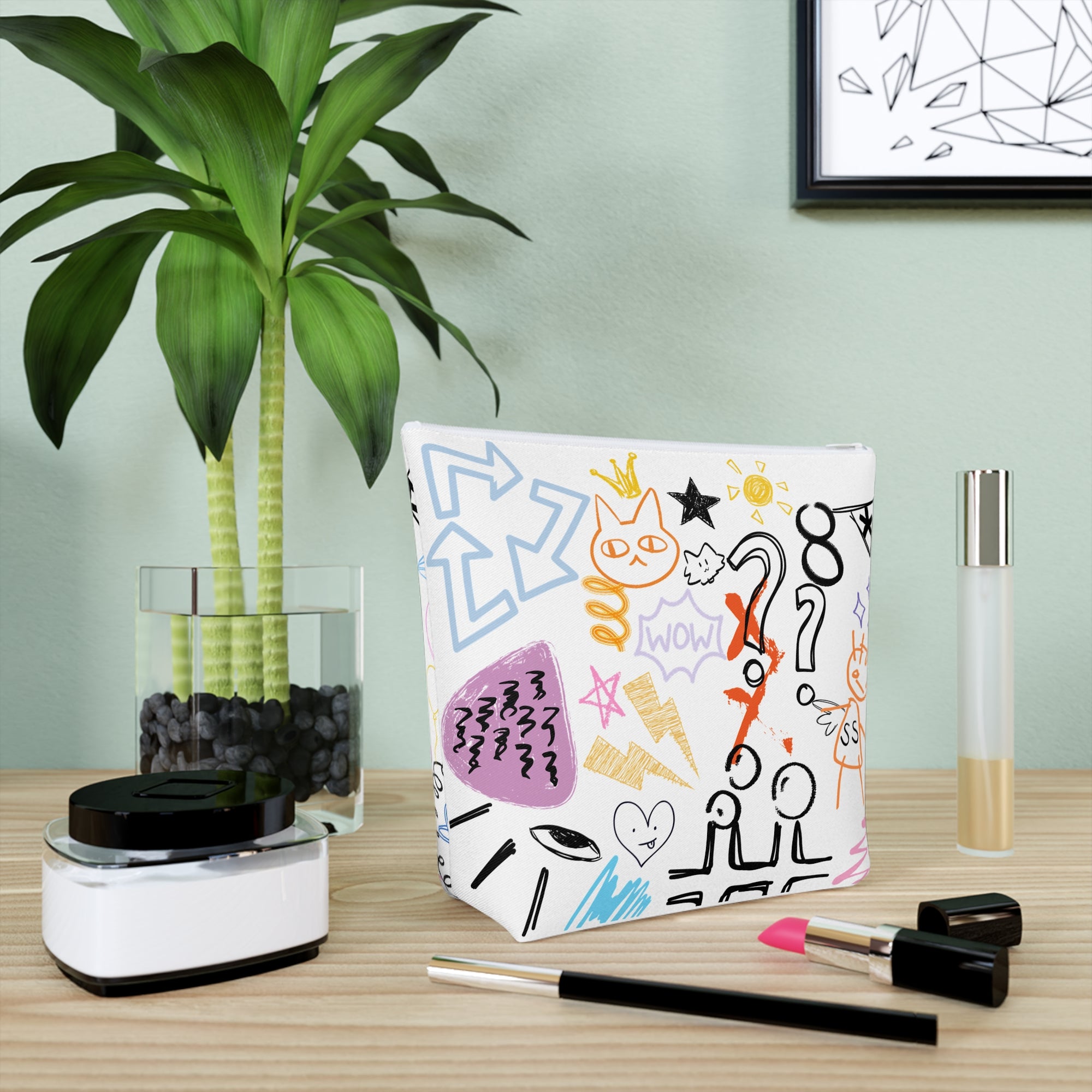 COLOR ME CRAZY cotton cosmetic bag
