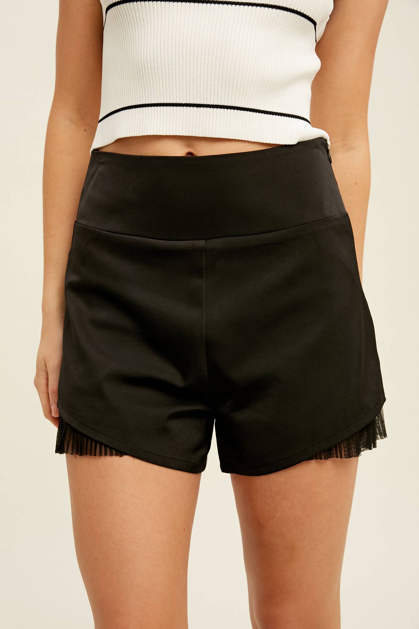 SHIMMY SATIN SHORTS