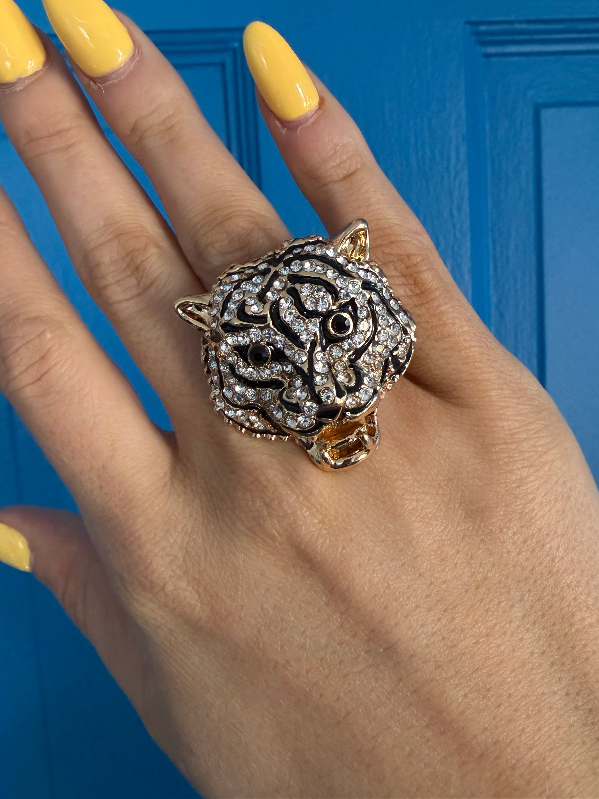 ALYA TIGER STRIPE ring