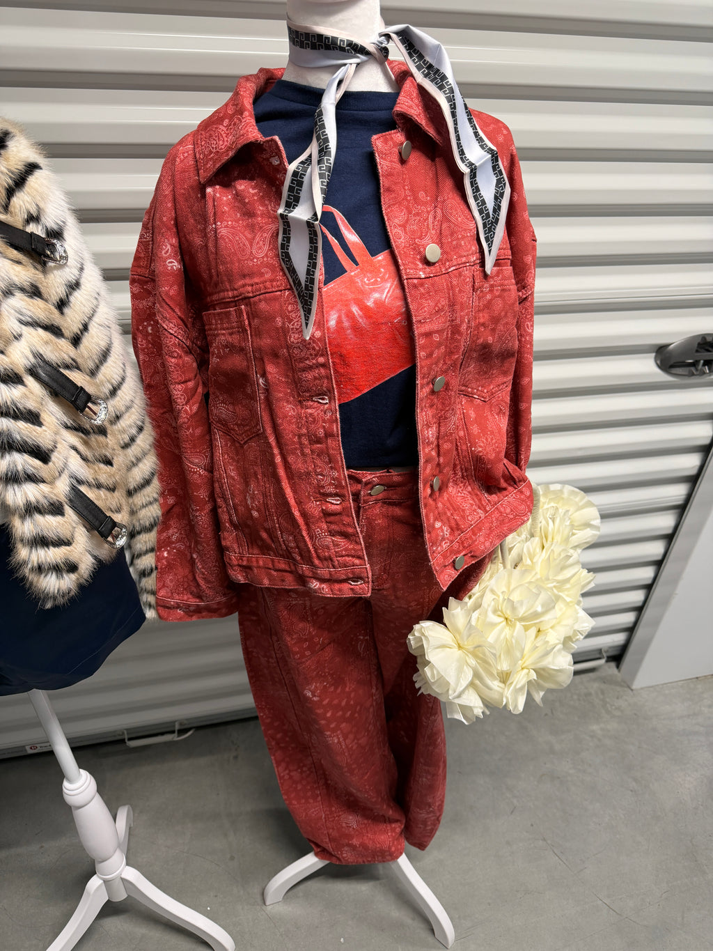 Washed Bandana Print Jacket