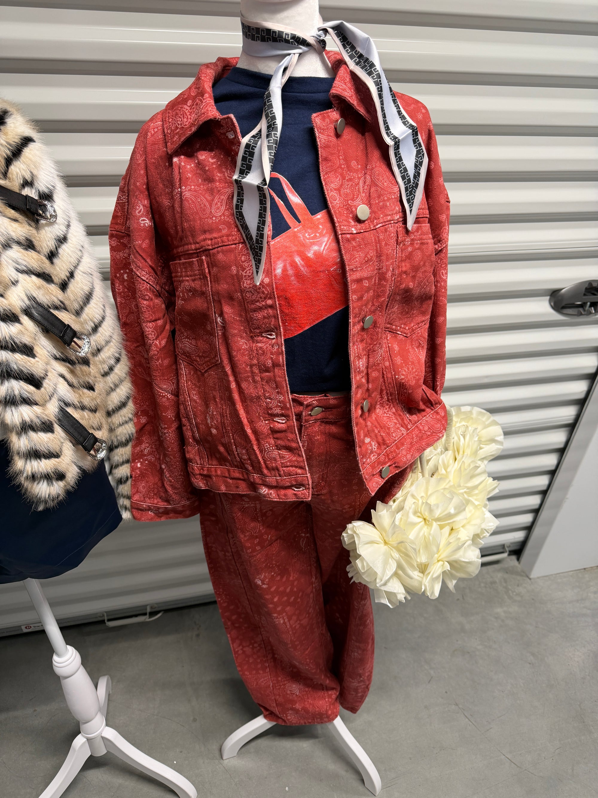 Washed Bandana Print Jacket