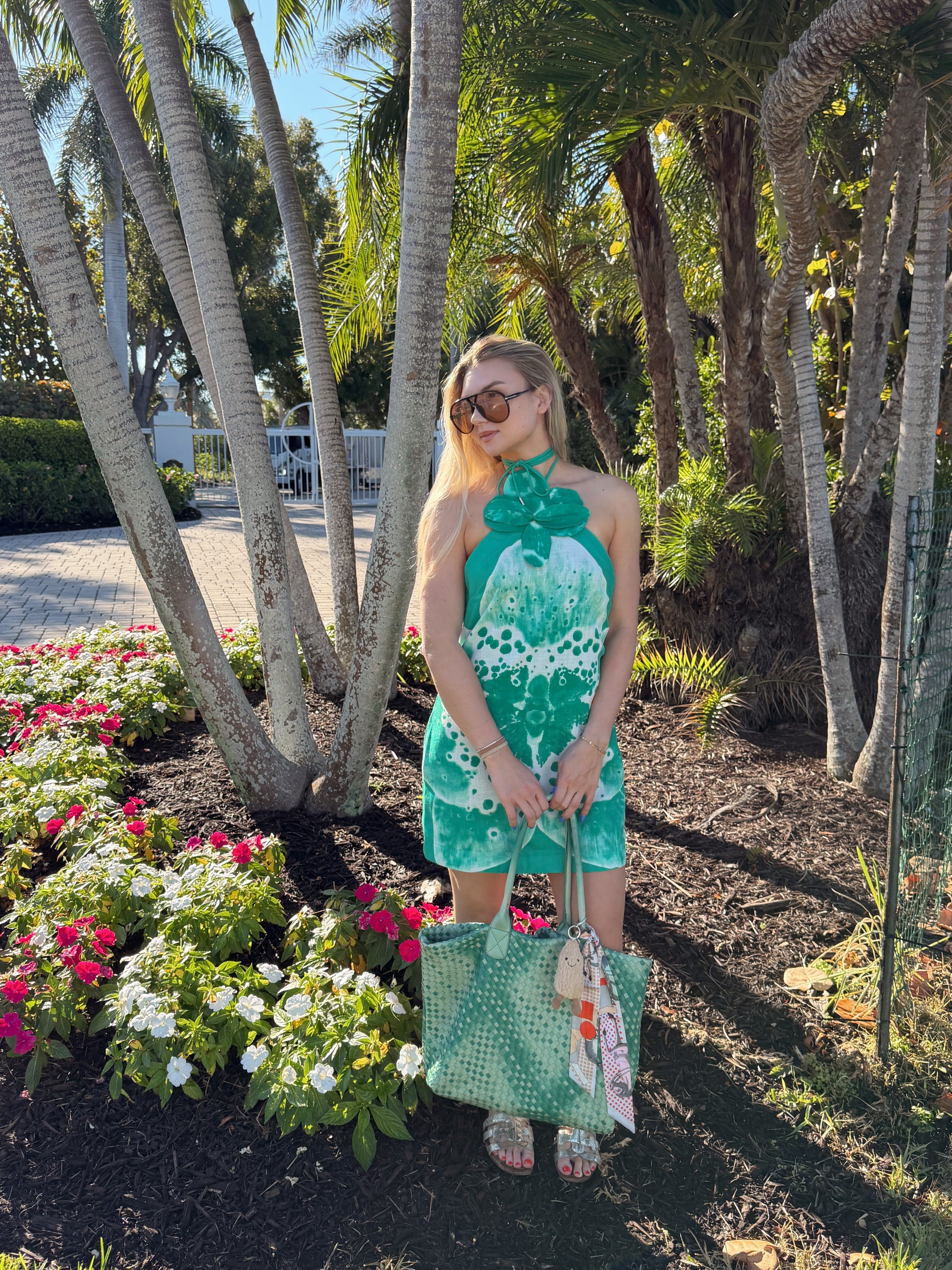 ORCHID ACCENT MINI DRESS
