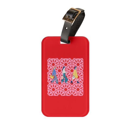 THREE STEPS AHEAD luggage tag