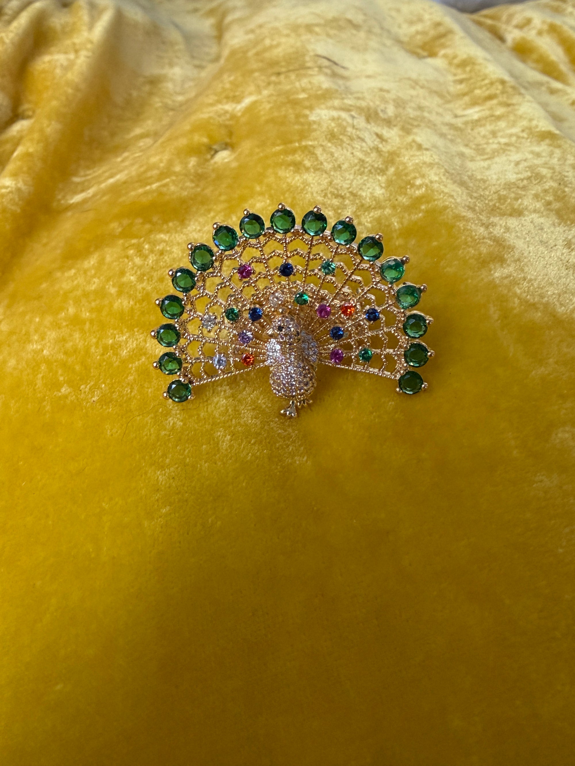 PEACOCK 18k gold plated ring