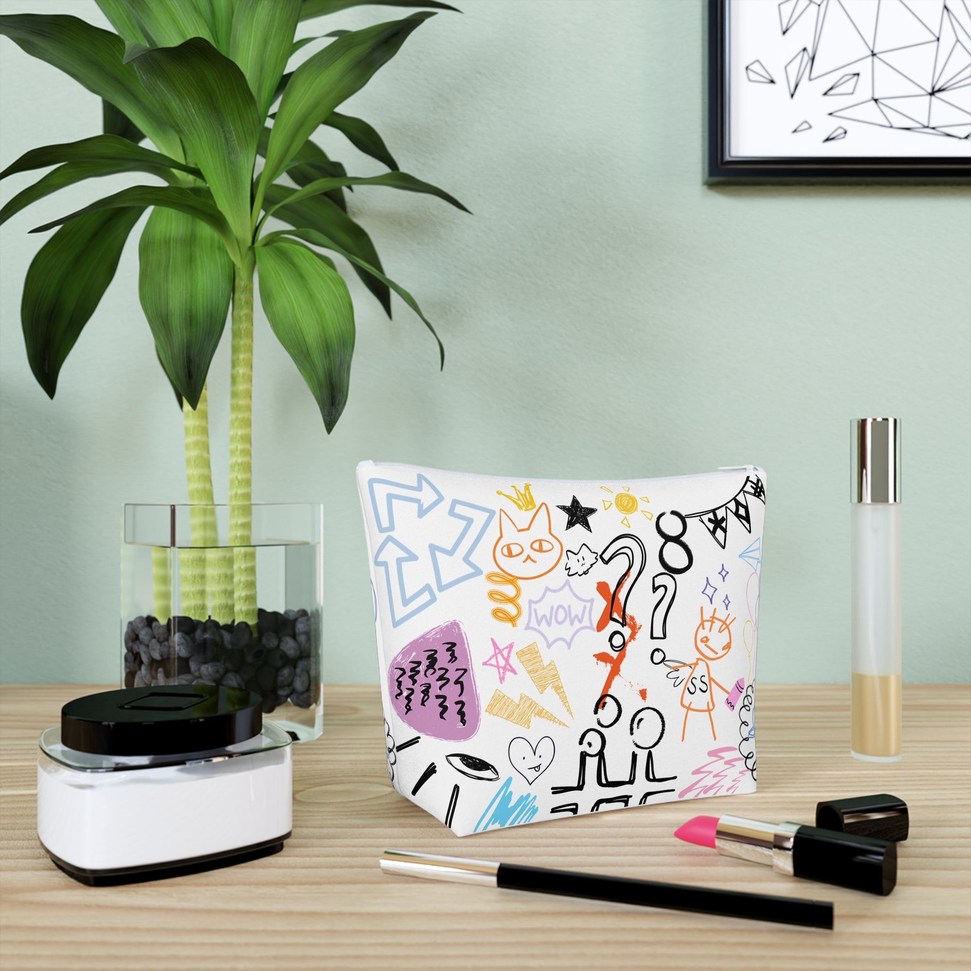 COLOR ME CRAZY cotton cosmetic bag