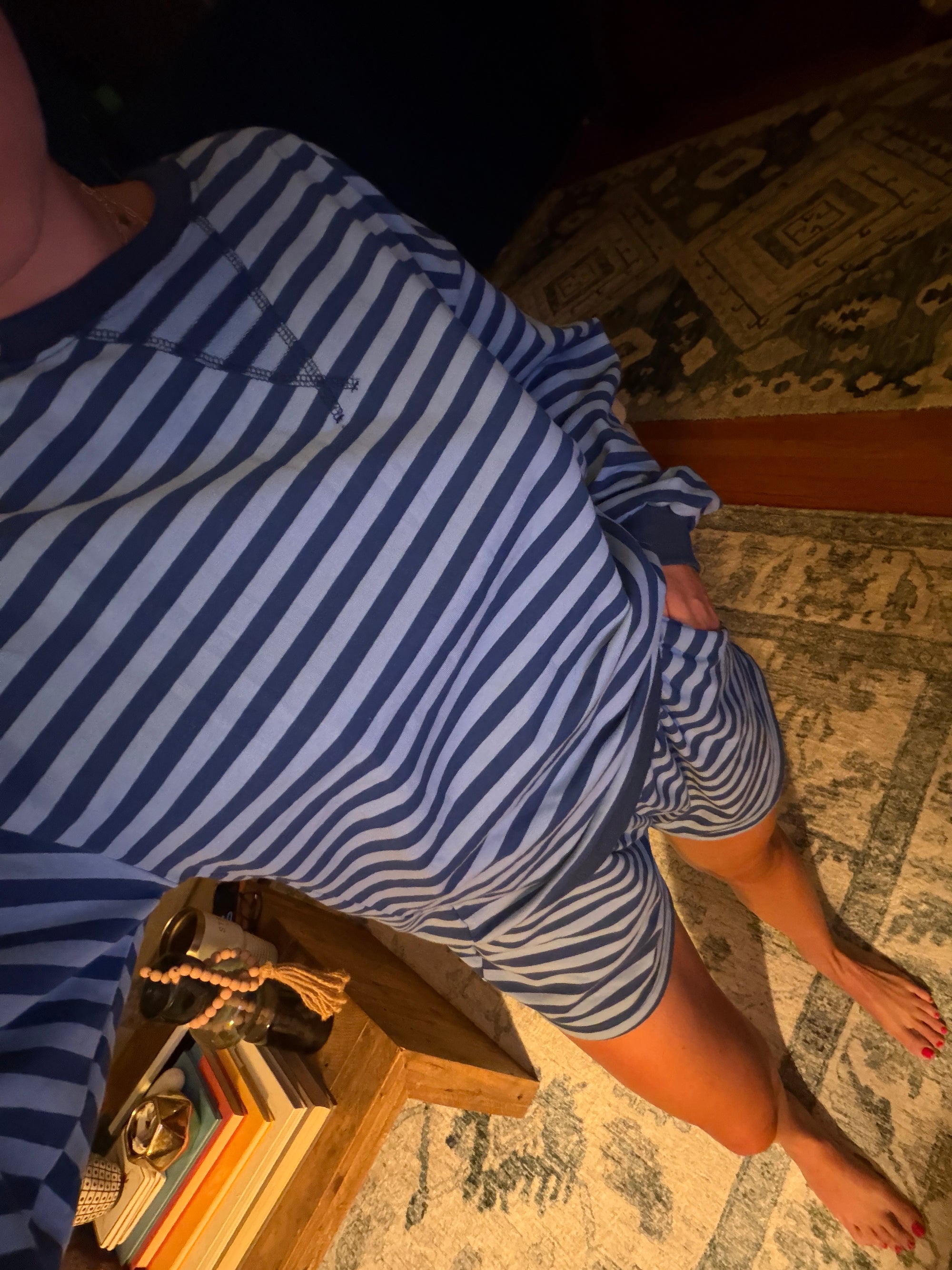 SIMONE BLUE sweatshirt & shorts set