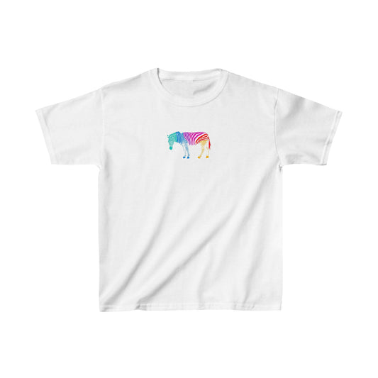 RAINBOW ZEBRA baby tee