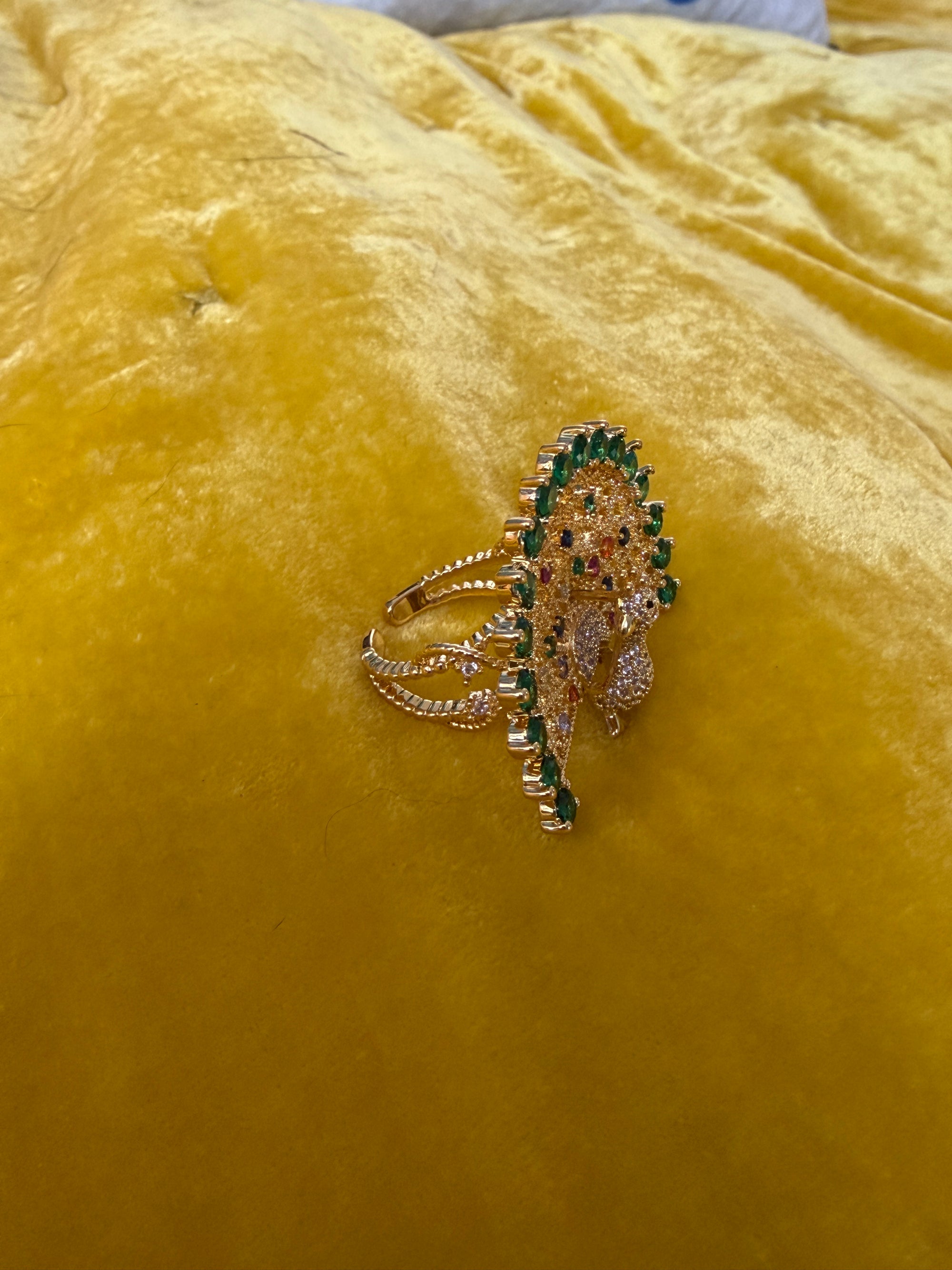 PEACOCK 18k gold plated ring