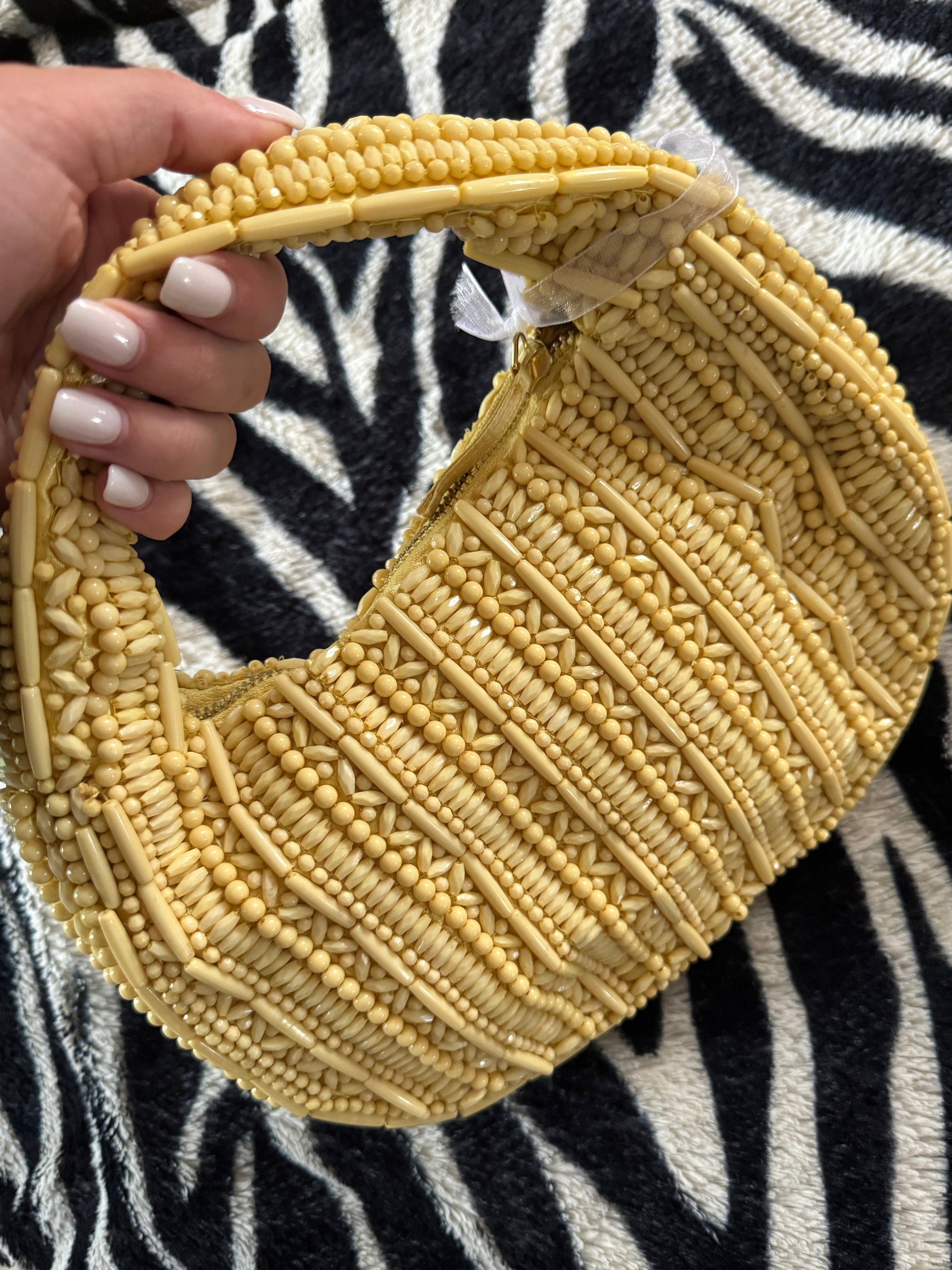 SUNNY SIDE UP BEADED PURSE