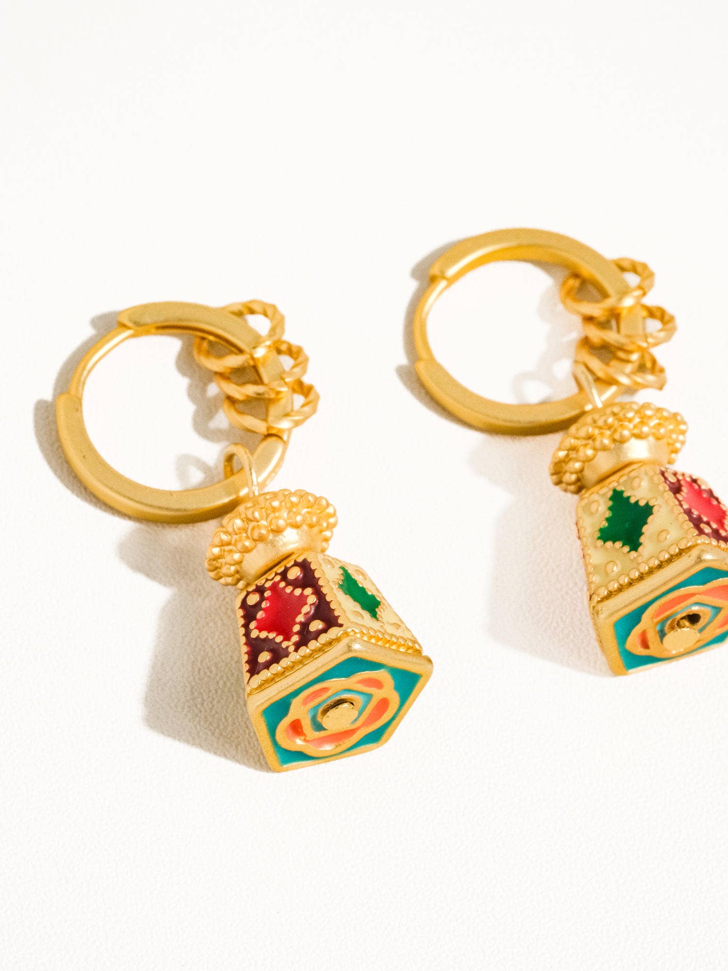 Isabel 18K Gold Bohemian Bell Tower Earring: Yellow Gold